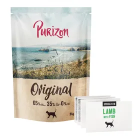 Comparer les prix de 2kg Purizon Sterilised Adult agneau, poisson– nourriture pour chat sèche sans céréales