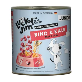 Meilleurs prix pour 6x800g Lucky Jim Junior bœuf & veau nourriture pour chiens humide