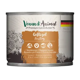 Comparer les prix de 6x200 g Venandi Animal  volaille nourriture humide pour chat