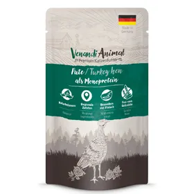 Meilleurs prix pour 12x125 g Venandi Animal Monoprotéine Dinde nourriture pour chat humide