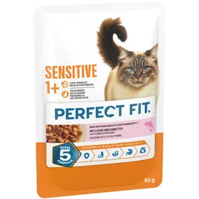 Meilleurs prix pour 12 x 85 g Perfect Fit Sensitive 1+ saumon, Nourriture pour Chat