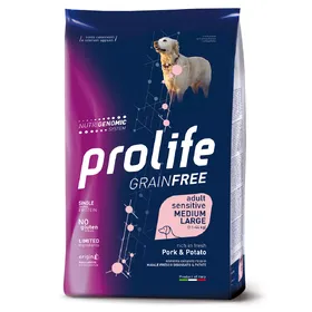 Comparer les prix de Dog Prolife Grain free porc & pomme de terre - 10 kg