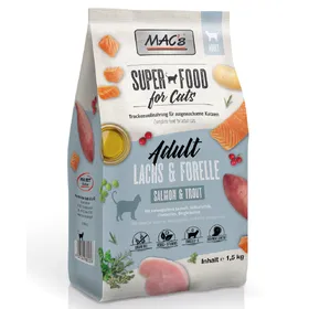 Comparer les prix de 1,5kg Adult saumon & truite MAC's nourriture pour chats sans céréales sèche