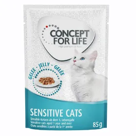 Meilleurs prix pour Sensitive Cats en gelée Concept for Life - Sachets et Boîtes pour Chat
