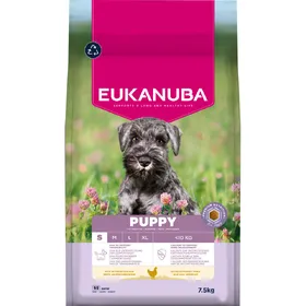 Comparer les prix de 2x7,5kg Eukanuba Premium Nutrition Puppy Small Breed nourriture pour chiens sèche au poulet
