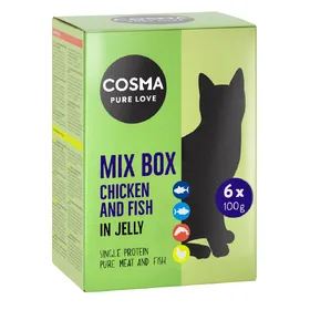 Comparer les prix de Cosma Original en gelée lot 4 saveurs - Pâtée pour chat
