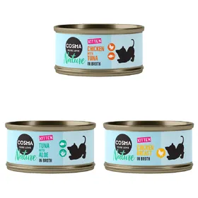 Comparer les prix de Cosma Nature Kitten (3 variétés) - Pâtée pour chat