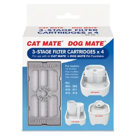 Meilleurs prix pour 4 filtres de rechange - pour fontaine à eau Cat Mate Coquillage pour chat et petit chien