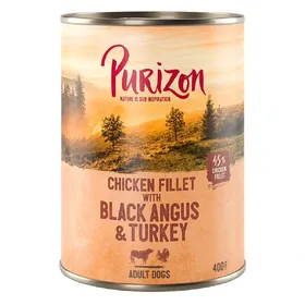 Comparer les prix de Purizon Adult bœuf Black Angus, dinde - Pâtée pour chien