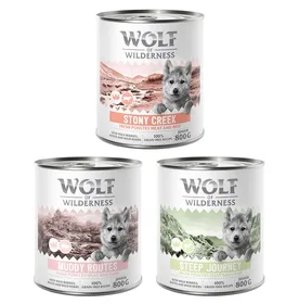 Comparer les prix de Wolf of Wilderness Junior “Expedition” 6 x 800 g pour chien - lot mixte