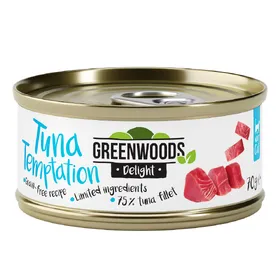 Comparer les prix de Greenwoods Delight filet de thon pour chat 24 x 70 g