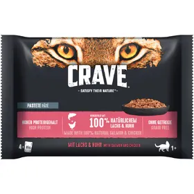 Comparer les prix de Crave Adult saumon, poulet - Sachet pour chat