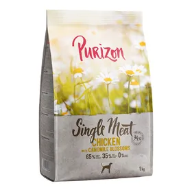 Meilleurs prix pour Purizon Single Meat Adult poulet, potiron, fleurs de camomille - sans céréales pour chien - 1 kg