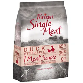 Comparer les prix de Purizon Single Meat Adult canard, pommes sans céréales - Croquettes pour chien