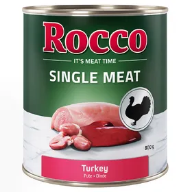 Comparer les prix de Rocco Single Meat 6 x 800 g pour chien dinde