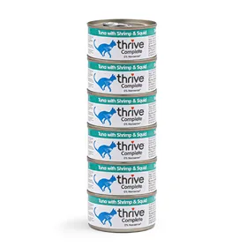 Comparer les prix de Thrive Complete thon, crevettes, calamars - Pâtée pour chat
