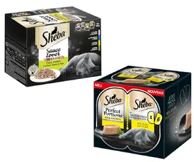 Comparer les prix de Sauce Lover - sélection Terre & Mer Sheba + 48x37.5g Perfect Portions Sheba nourriture humide pour chat