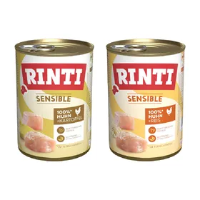 Meilleurs prix pour Lot RINTI Sensible 24 x 400 g pour chien - lot mixte au poulet : 2 variétés