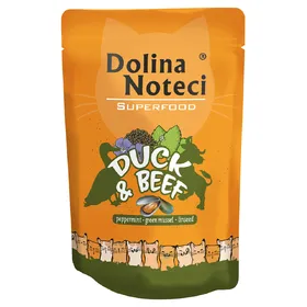 Comparer les prix de Dolina Noteci Superfood, canard et bœuf, nourriture humide pour chats