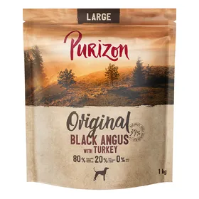 Comparer les prix de Purizon Large, Black Angus & dinde - sans céréales pour chien - 4 x 1 kg