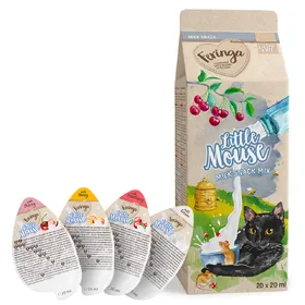 Meilleurs prix pour 20x20mL Feringa Little Mouse Milk Snack lot mixte - Friandises pour chat