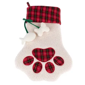 Comparer les prix de Chaussette de Noël en forme de patte - L 40 x l 26 x H 5 cm