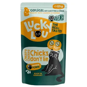 Comparer les prix de 125g Lucky Lou Senior nourriture pour chat humide