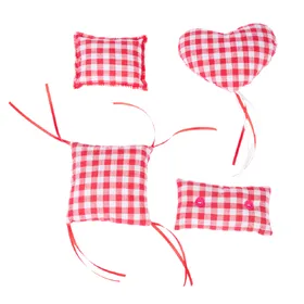 Comparer les prix de Coussins de jeu TIAKI Vichy à la menthe à chat  - lot de 4 coussins