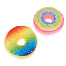 Comparer les prix de Lot de jouets Squeaky Donuts pour chien  - lot de 2 jouets de 14 cm de diamètre
