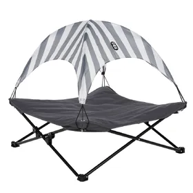 Comparer les prix de Lit de camp TIAKI Sun Stripes pour chien - L 80 x l 80 x H 30 cm