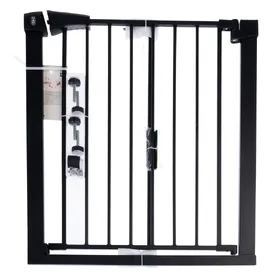 Comparer les prix de Barrière noire TIAKI  avec extension de 7 cm pour chien - hauteur : 76 cm, largeur : de 75 à 82 cm