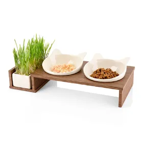 Meilleurs prix pour Gamelle double CanadianCat Company Cat Diner pour chat - capécité : 2 x 250 mL - 15 cm de diamètre