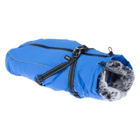 Comparer les prix de Manteau avec harnais TIAKI Arkon, bleu pour chien - longueur du dos : 40 cm environ
