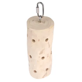 Comparer les prix de Rouleau TIAKI Foraging en bois de Java pour perruches et autres oiseaux - L 6 x l 6 x H 22 cm