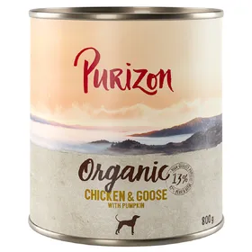 Meilleurs prix pour Purizon Organic Bio 6 x 800 g pour chien - poulet, oie & potiron