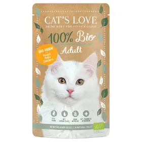 Meilleurs prix pour Cat's Love Bio 6 x 100 g pour chat - poulet bio