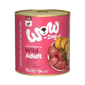 Comparer les prix de Boîtes Chien – Wow Adult Gibier – 800 gr