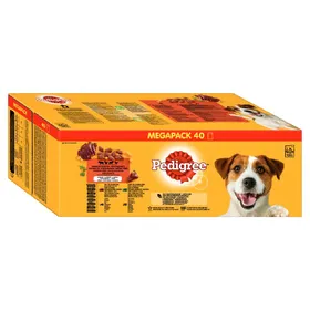 Meilleurs prix pour Multipack Pedigree "Les classiques" en sauce ou gelée - 4 variétés en gelée 40 x 100 g