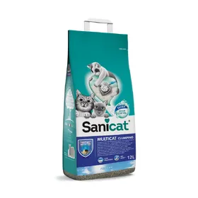 Comparer les prix de Litière agglomérante Sanicat Clumping Multicat - lot % : 2 x 12 L