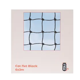 Meilleurs prix pour Filet de protection pour chats TIAKI noir avec renforts métalliques 6 x 3 m
