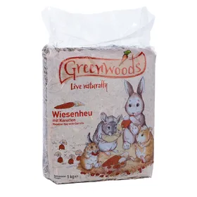 Comparer les prix de Greenwoods Foin de prairie pour rongeur et lapin, carotte