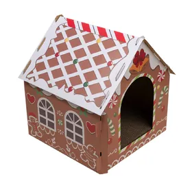 Comparer les prix de 37x36x40.5cm TIAKI Maison en pain d'épice pour chats