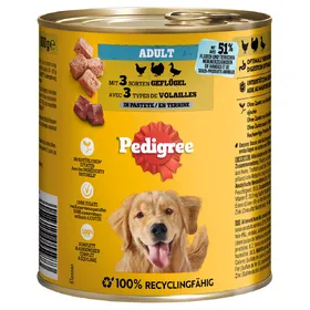 Meilleurs prix pour 12x800g Volaille en pâté Pedigree Classic nourriture humide pour chien