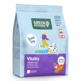 Meilleurs prix pour 900g Green Petfood Dog Vitality avec insectes nourriture sèche pour chiens