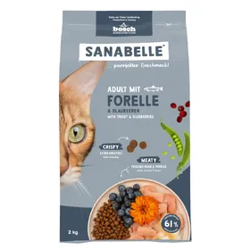 Comparer les prix de 2kg Adult truite Sanabelle croquettes pour chat
