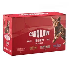 Comparer les prix de 48x85g assortiment en sauce (4 variétés) Carnilove Cat Pouch