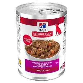 Meilleurs prix pour Lot économique 24x363g Hill's Science Plan Adulte Ragoût avec bœuf Nourriture humide pour chiens
