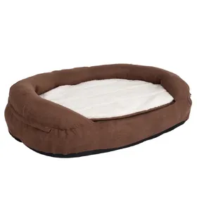 Meilleurs prix pour Panier ovale pour chien Memory marron L100 l65 H22 cm
