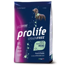 Comparer les prix de Dog Prolife Grainfree Sensitive Mini poisson & pomme de terre - 7 kg
