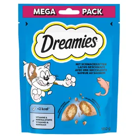 Comparer les prix de Saumon Catisfactions Maxi Pack 180g Dreamies - Friandises pour Chat